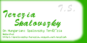 terezia spalovszky business card